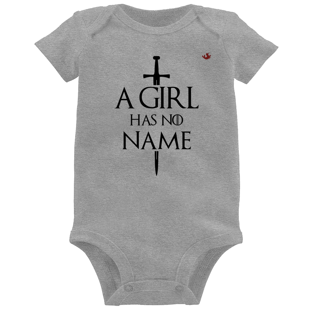 A girl has store no name onesie