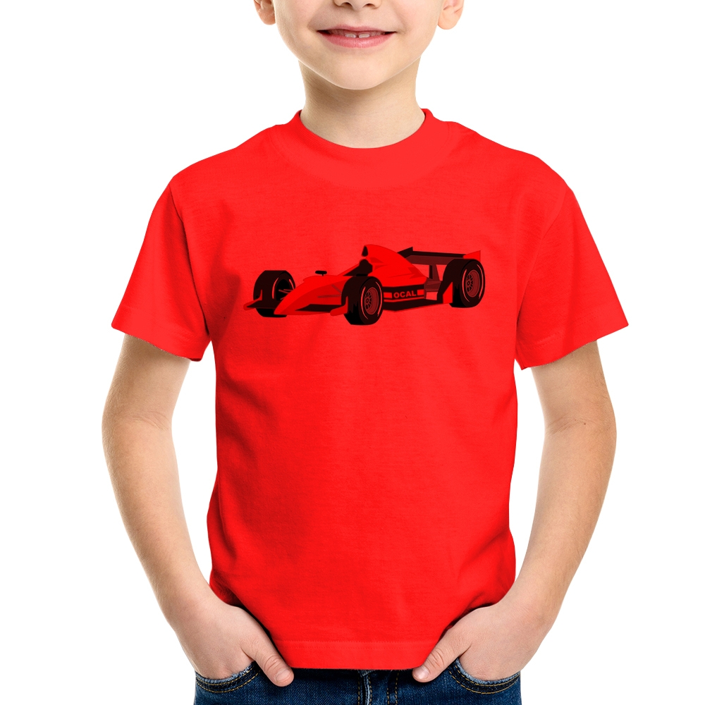 Camiseta Estampa Divertida Carros de Corrida - Albarella Infantil