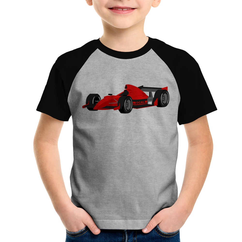 Camiseta Estampa Divertida Carros de Corrida - Albarella Infantil