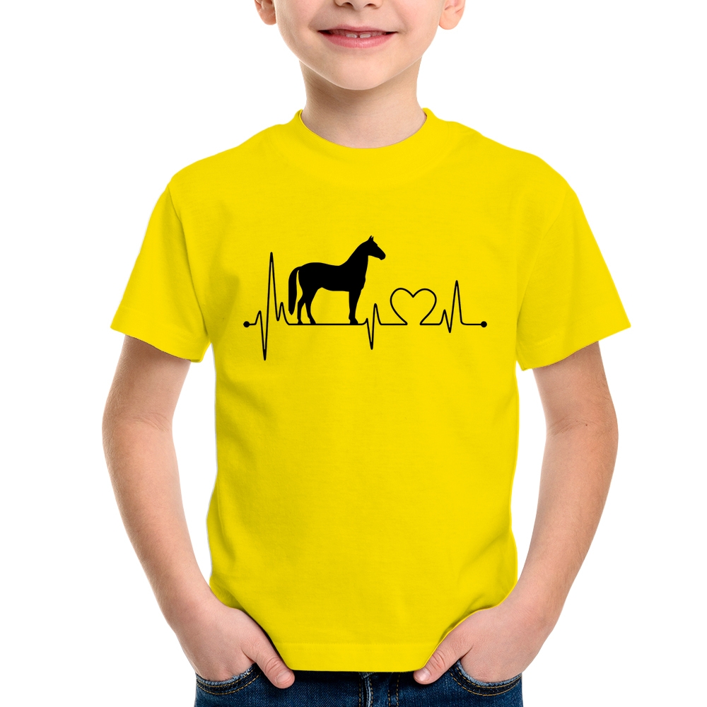 Camiseta Infantil Cavalo Batimentos Cardíacos