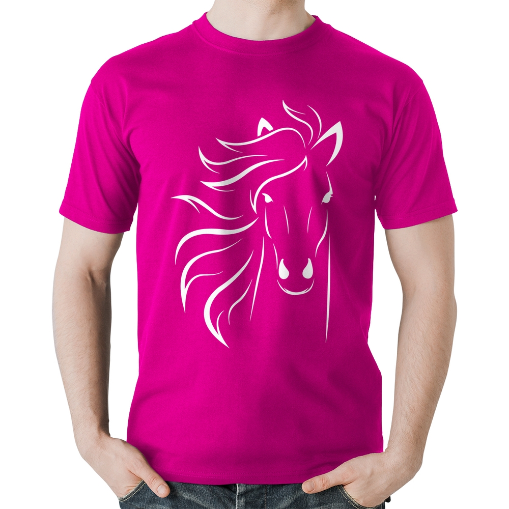 Camiseta Algodão Cavalo Traços