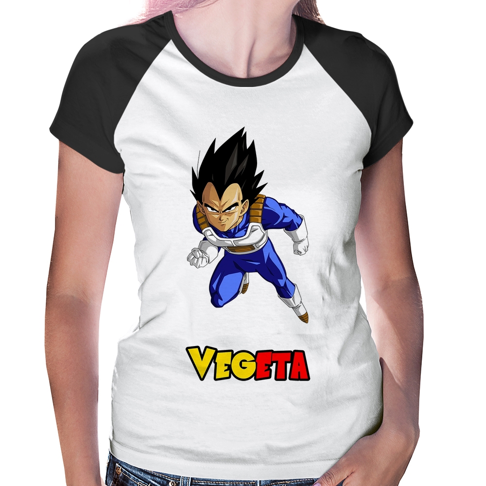 Baby Look Raglan Dragon Ball Z Vegeta