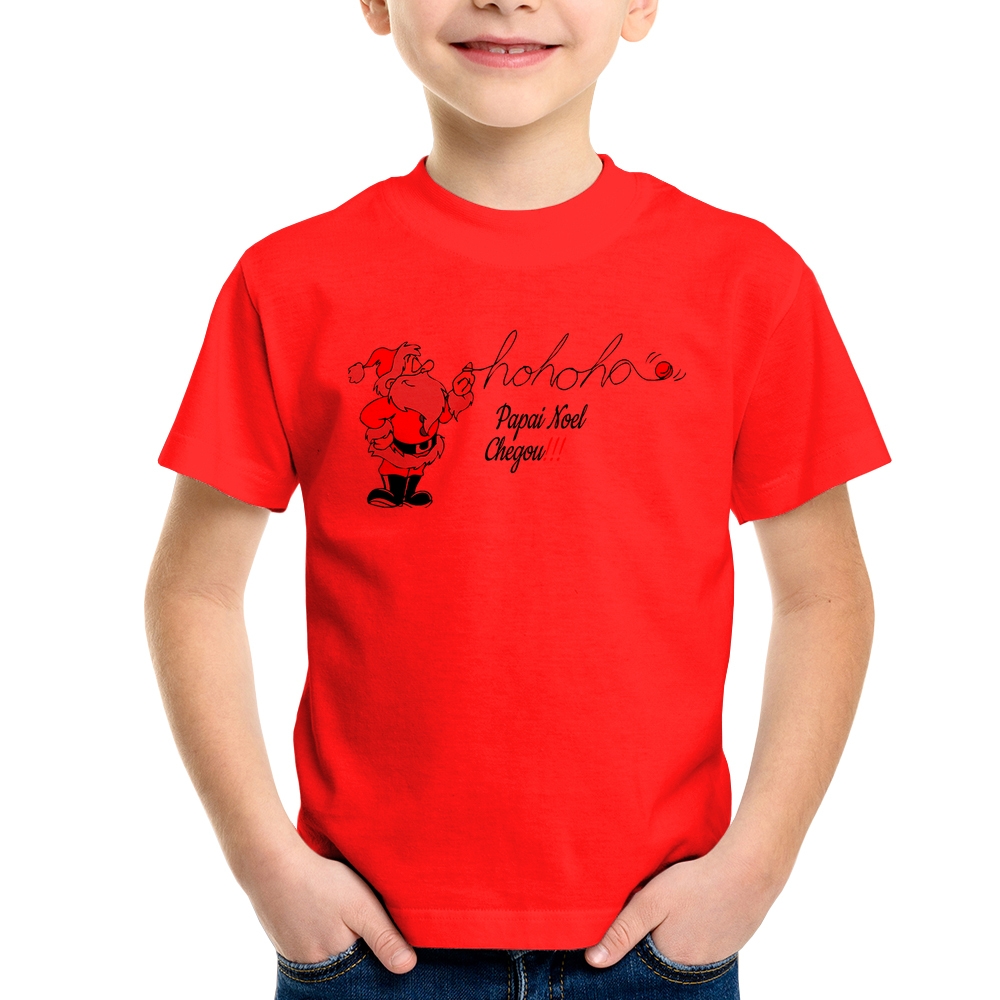 Camiseta Infantil Natal Ho Ho Ho