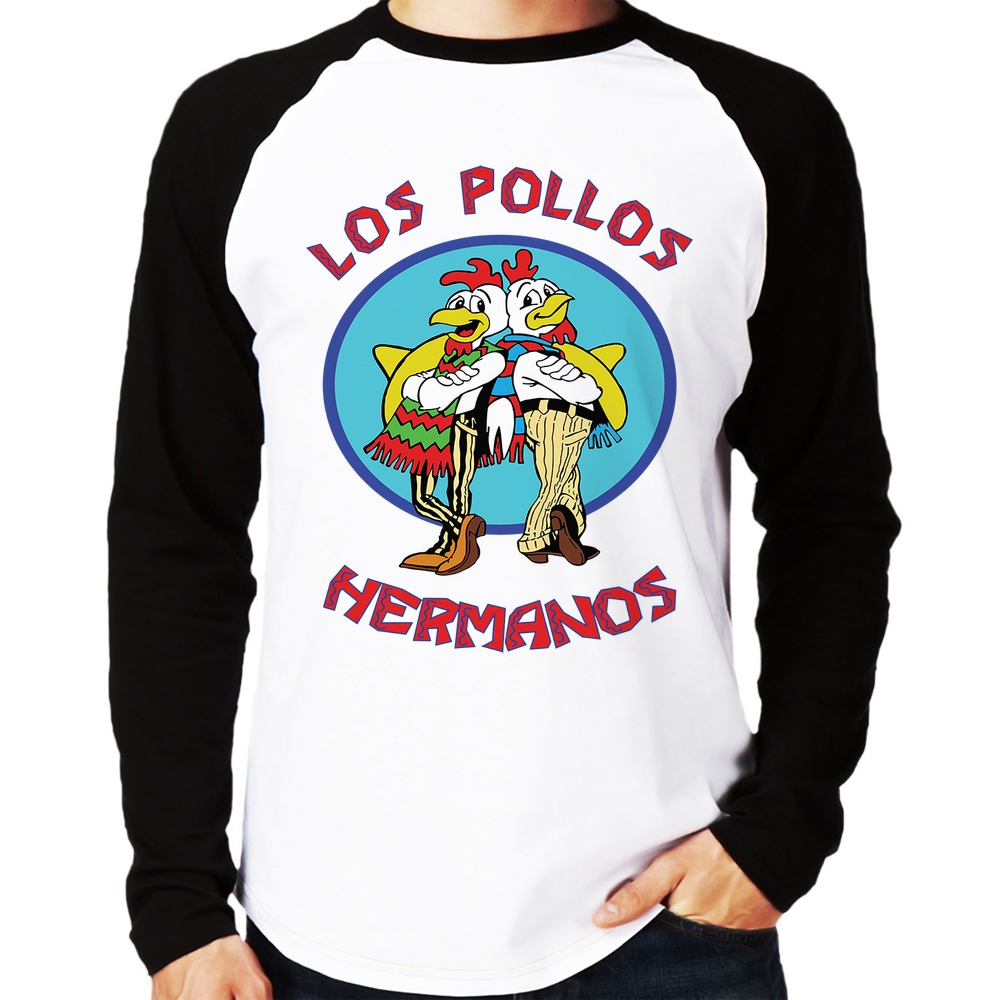 Camiseta Raglan Los Pollos Hermanos Manga Longa