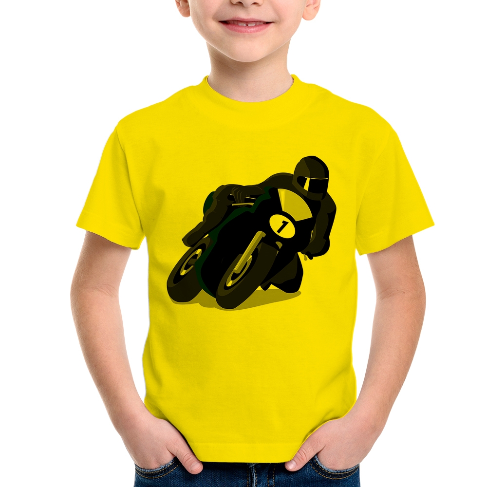 Camiseta Raglan Infantil Moto Corrida