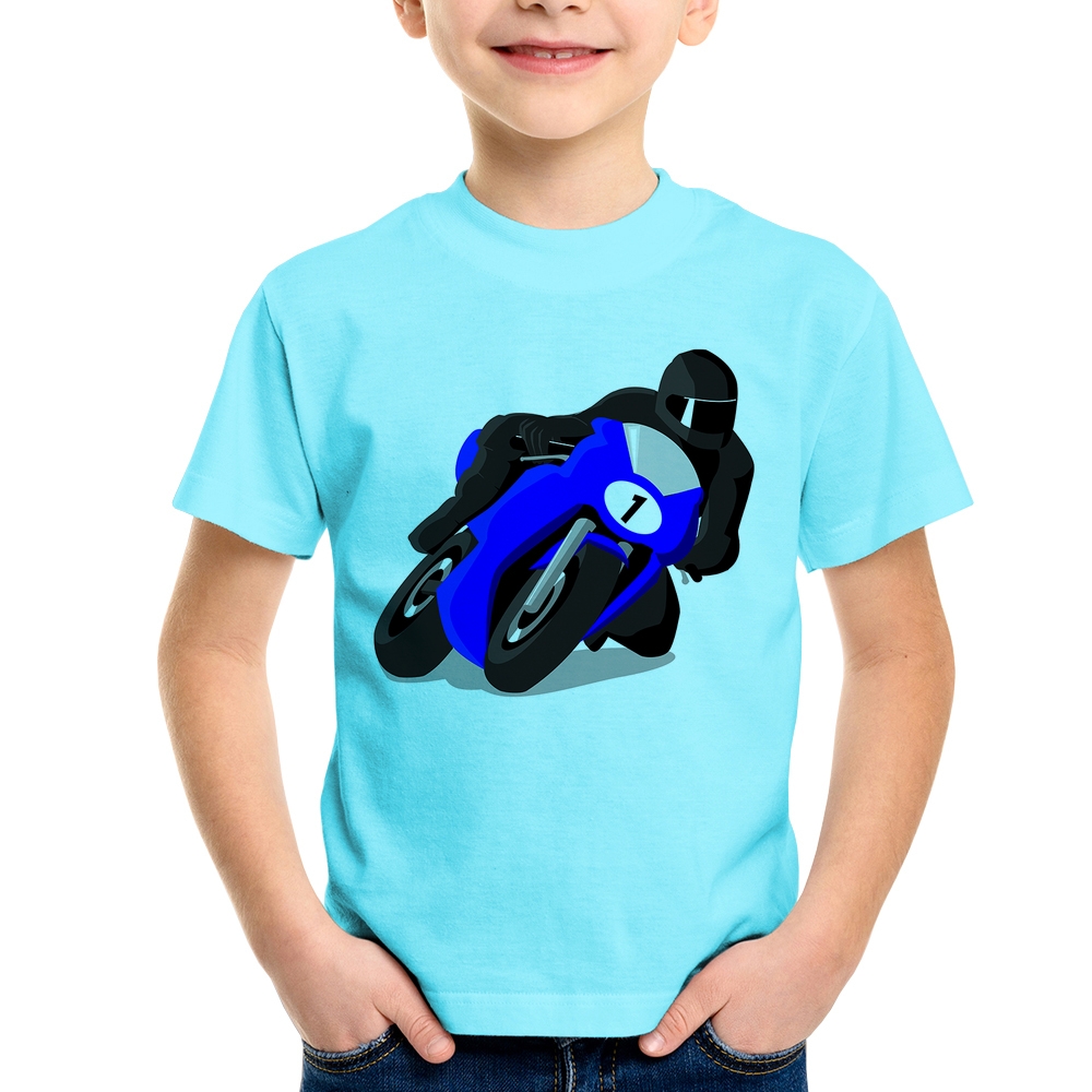 Camiseta Infantil Moto Corrida