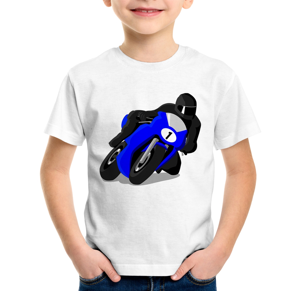 Camiseta Raglan Infantil Moto Corrida