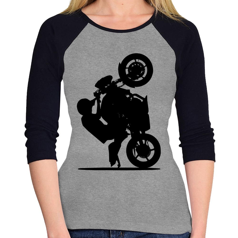 Camiseta Raglan Infantil Moto Grau XJ6