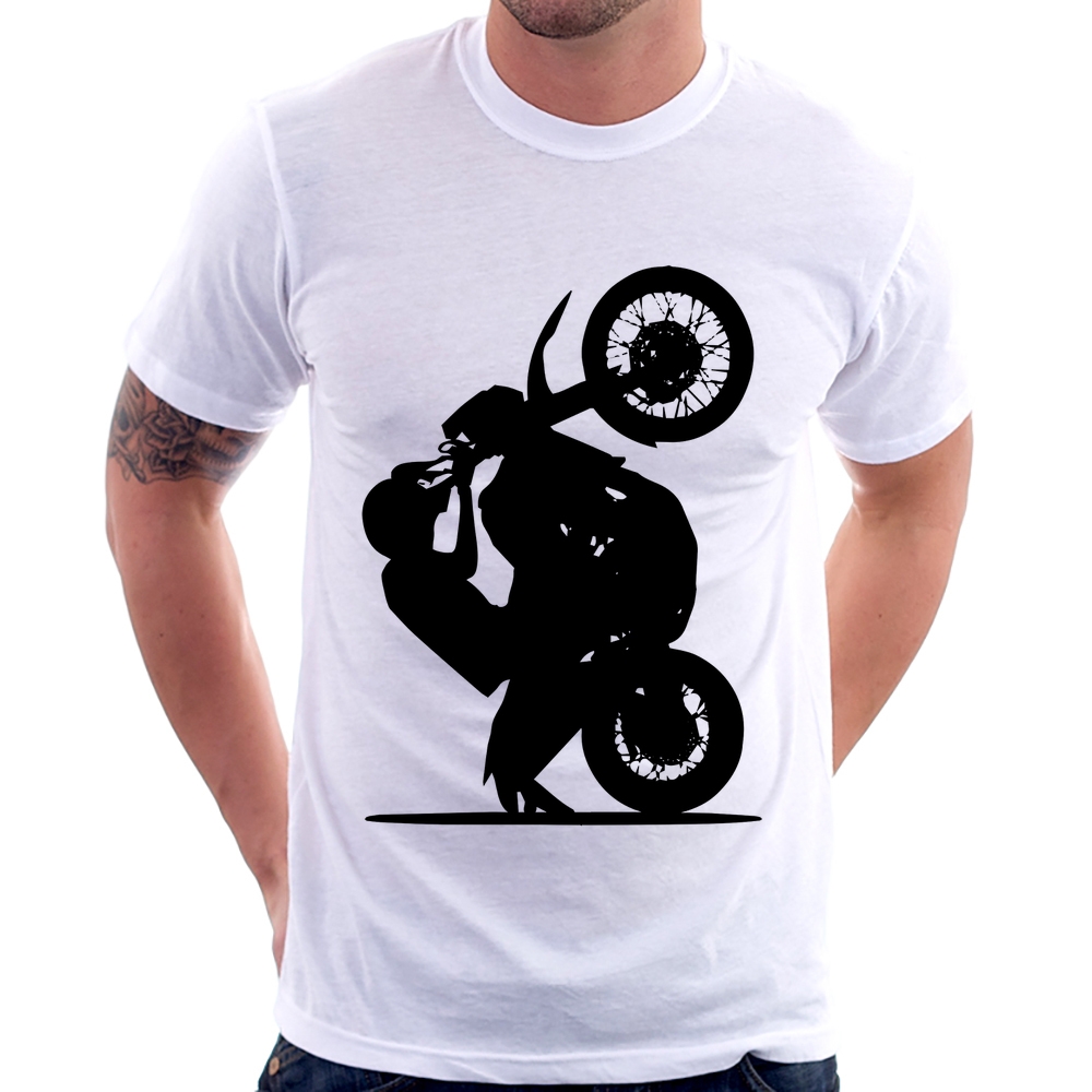 Camiseta Desenho Moto Motocicleta Masculina