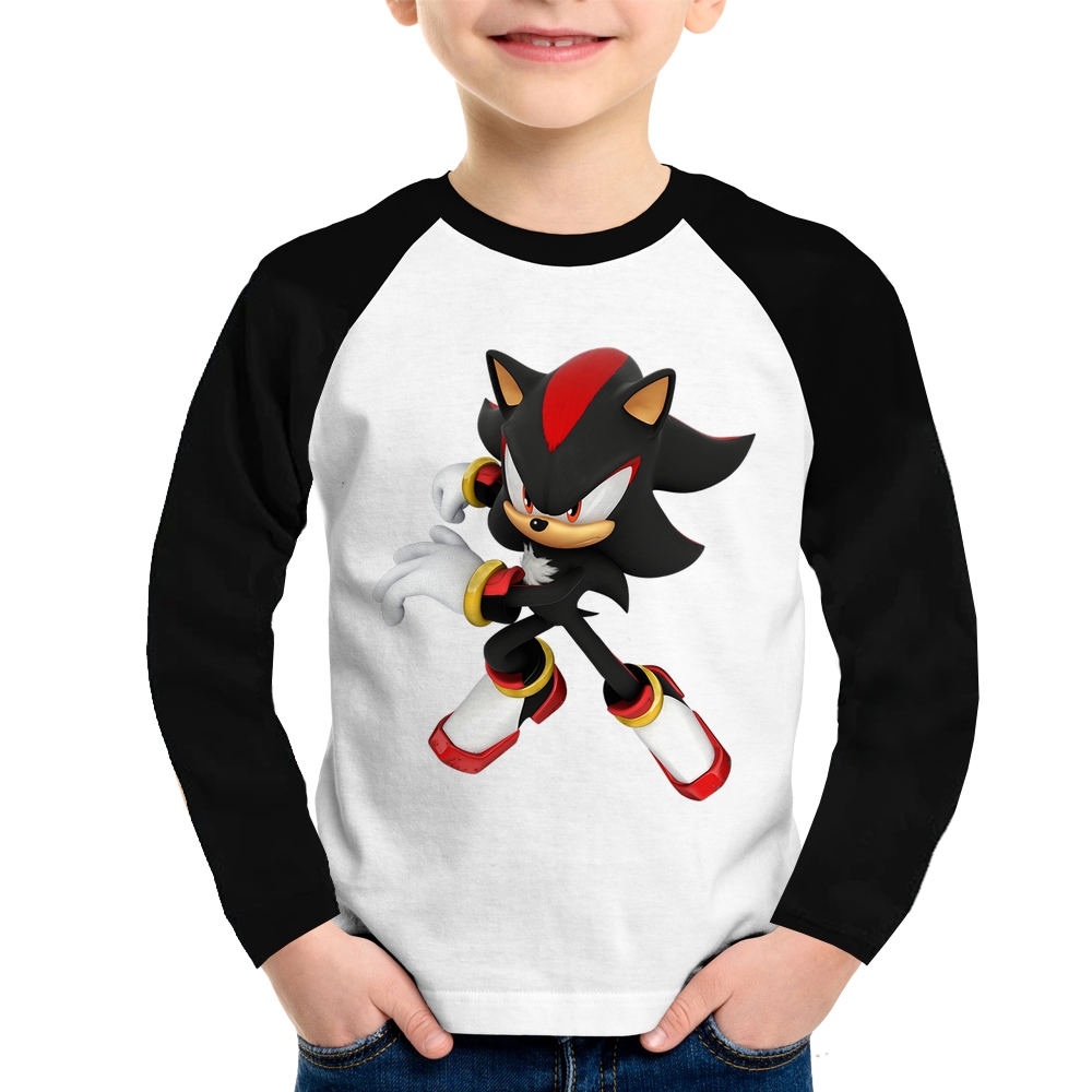 camiseta manga longa sonic