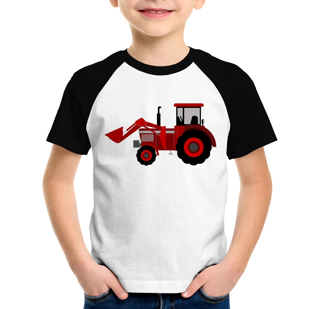 Camiseta Infantil Estampa Trator Manga Curta