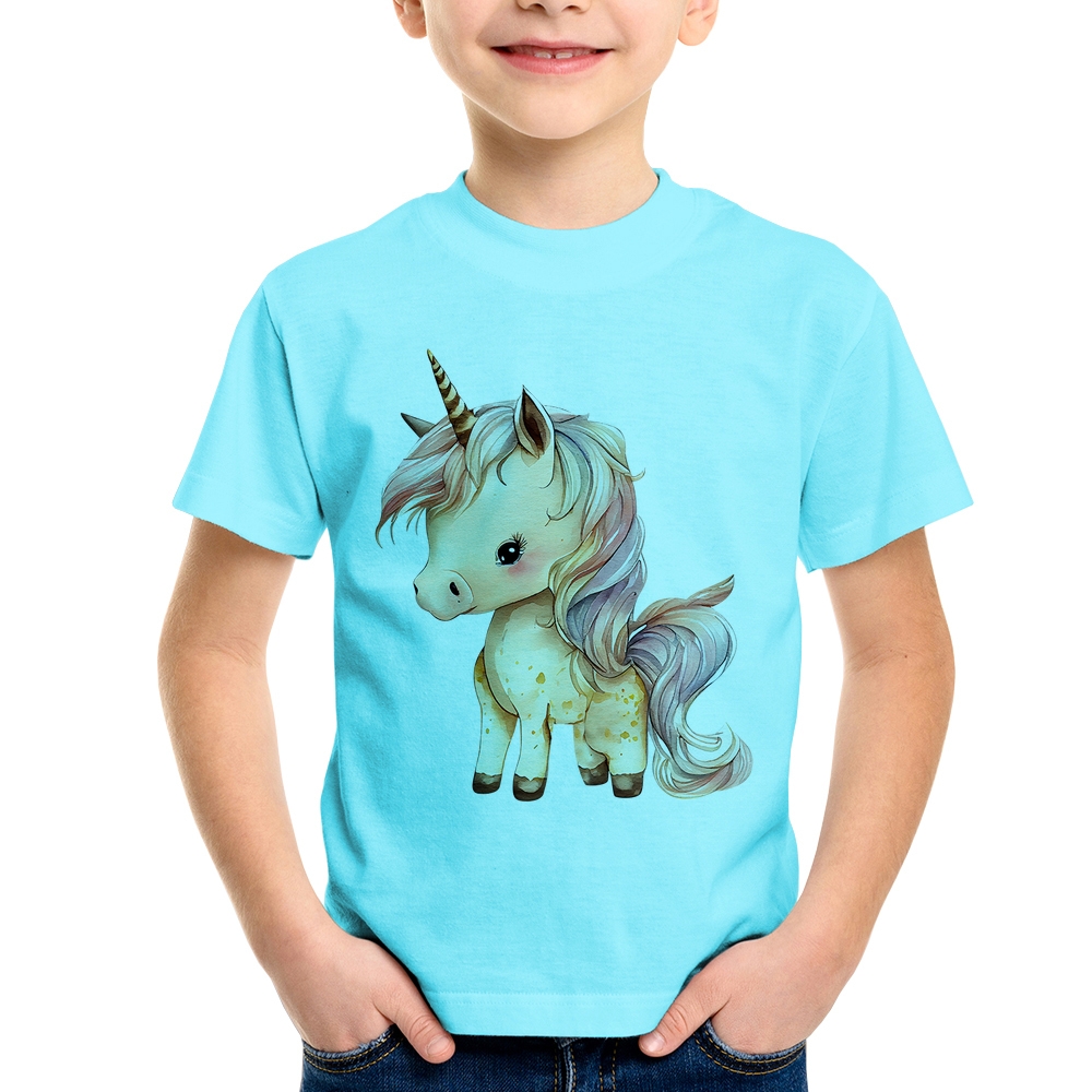 Camiseta Infantil Unicórnio Desenho