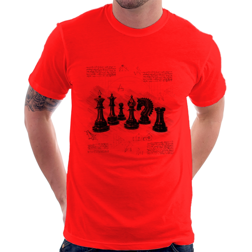 T-SHIRT QUALITY Camiseta - Xadrez - Fique calmo e jogue xadrez R