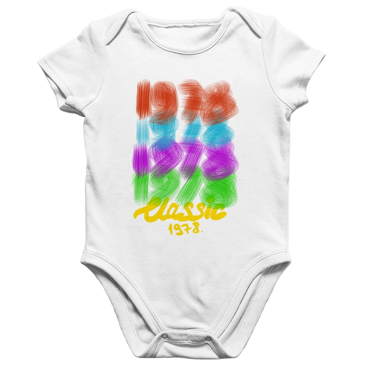 Body Bebê Algodão 1978 Classics - Branco