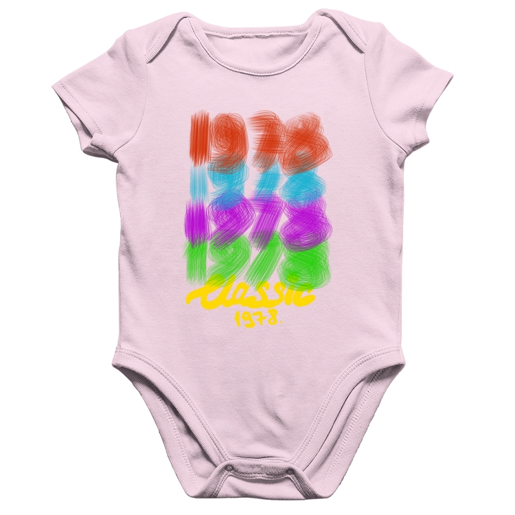 Body Bebê Algodão 1978 Classics - Rosa Bebê