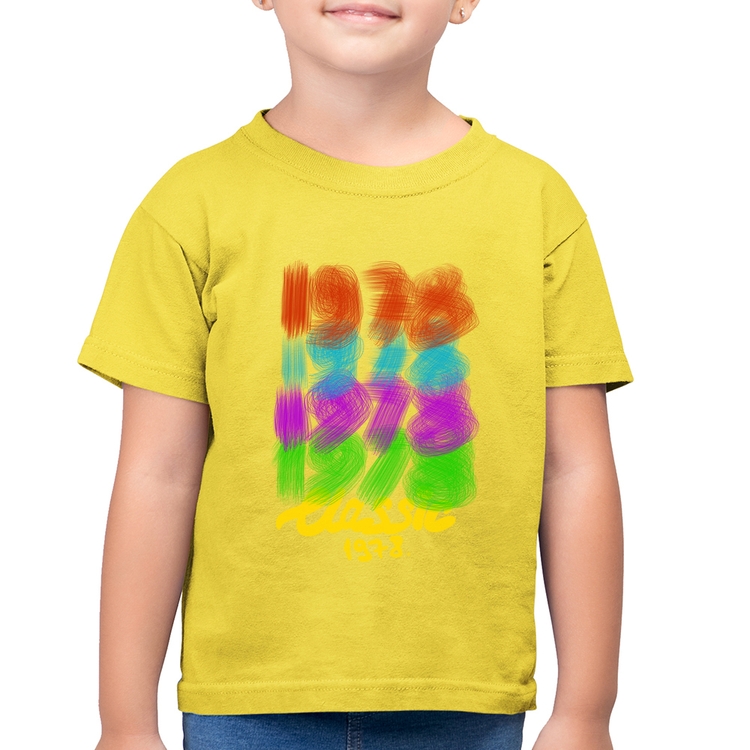 Camiseta Algodão Infantil 1978 Classics - Amarelo Canário