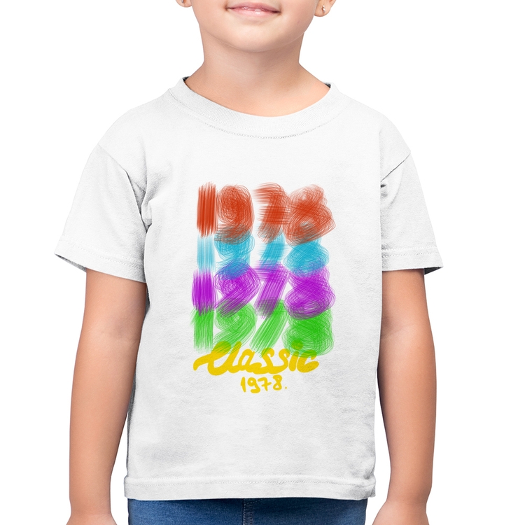 Camiseta Algodão Infantil 1978 Classics - Branca