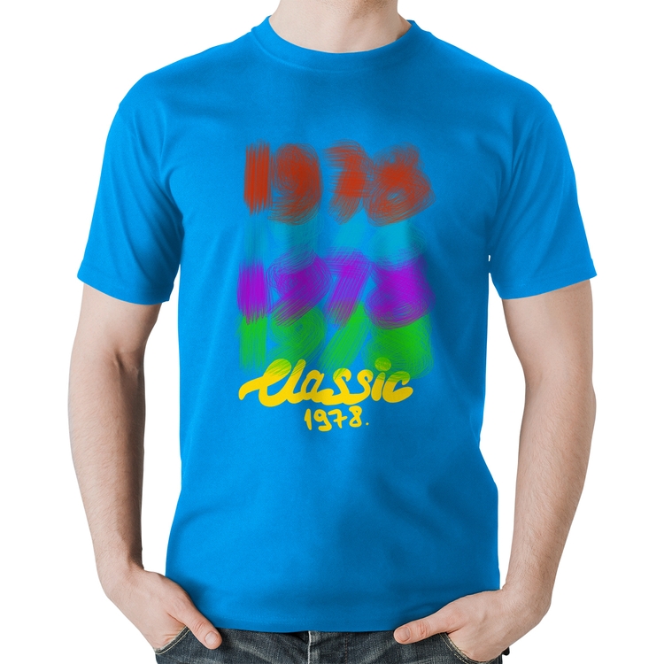 Camiseta Algodão 1978 Classics - Azul
