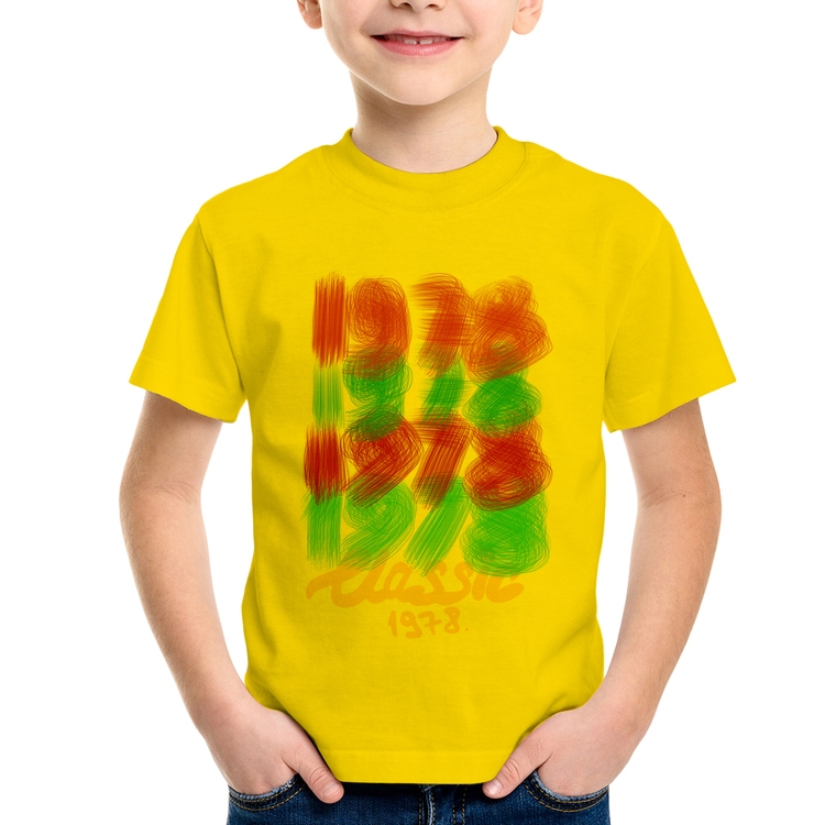 Camiseta Infantil 1978 Classics - Amarela