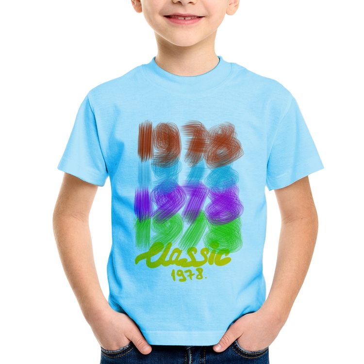 Camiseta Infantil 1978 Classics - Azul Bebê