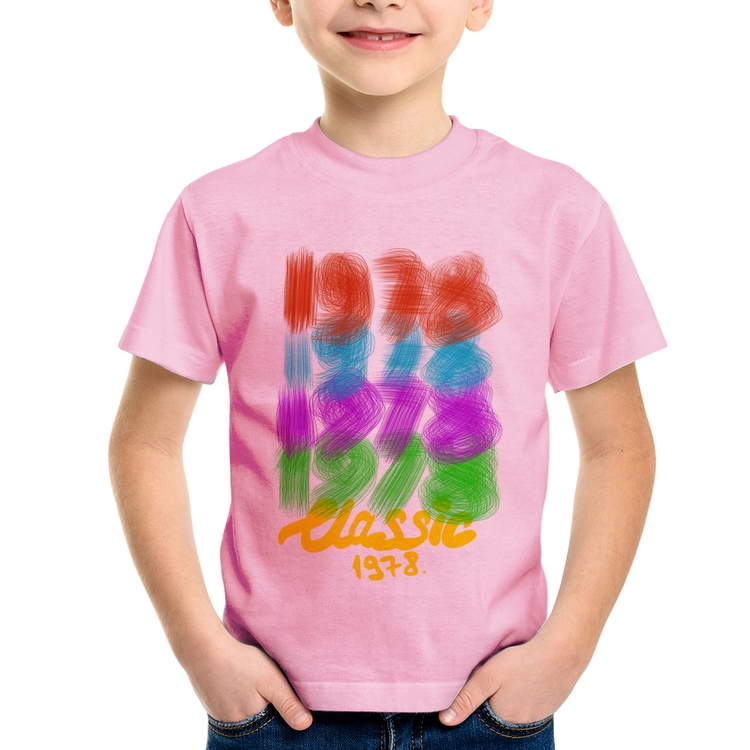 Camiseta Infantil 1978 Classics - Rosa Bebê