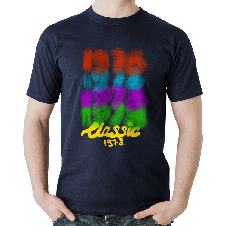 Camiseta Algodão 1978 Classics - Marinho