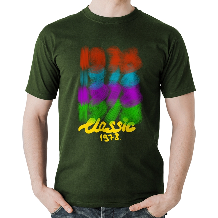 Camiseta Algodão 1978 Classics - Musgo