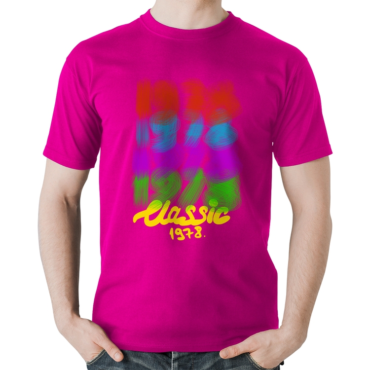 Camiseta Algodão 1978 Classics - Rosa
