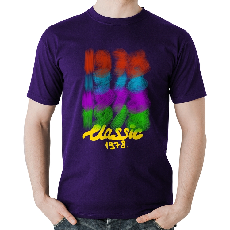 Camiseta Algodão 1978 Classics - Roxa