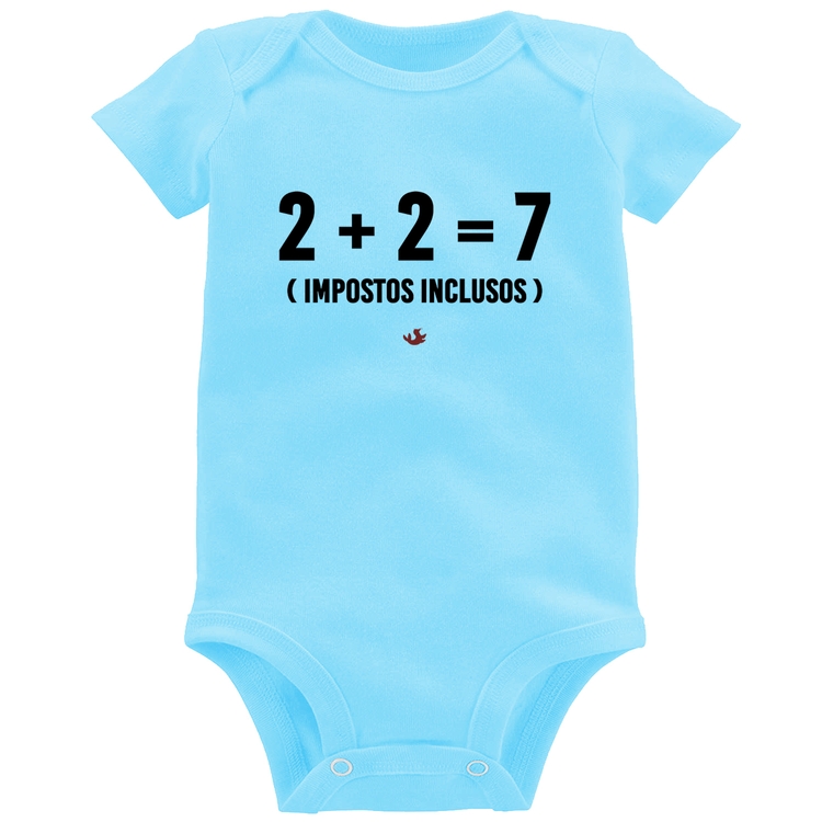 Body Bebê 2 + 2 = 7 (Impostos Inclusos) - Azul Bebê