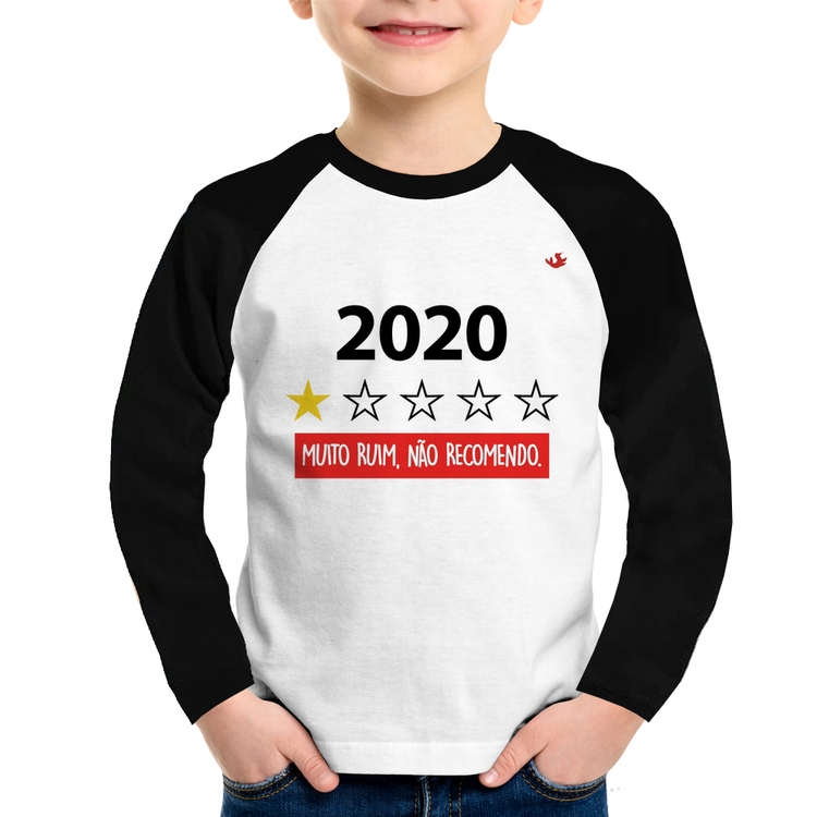 Camiseta Raglan Infantil 2020 - Muito ruim, não recomendo. Manga Longa