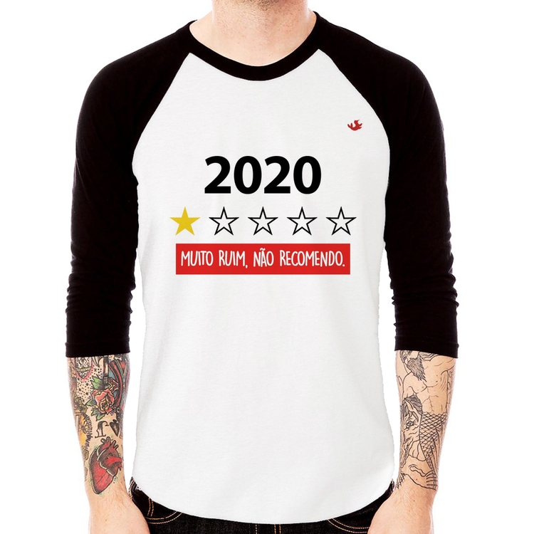 Camiseta Raglan 2020 - Muito ruim, não recomendo. Manga 3/4