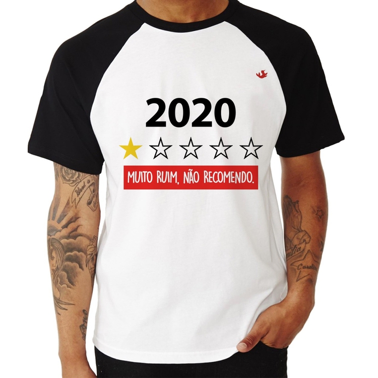 Camiseta Raglan 2020 - Muito ruim, não recomendo.