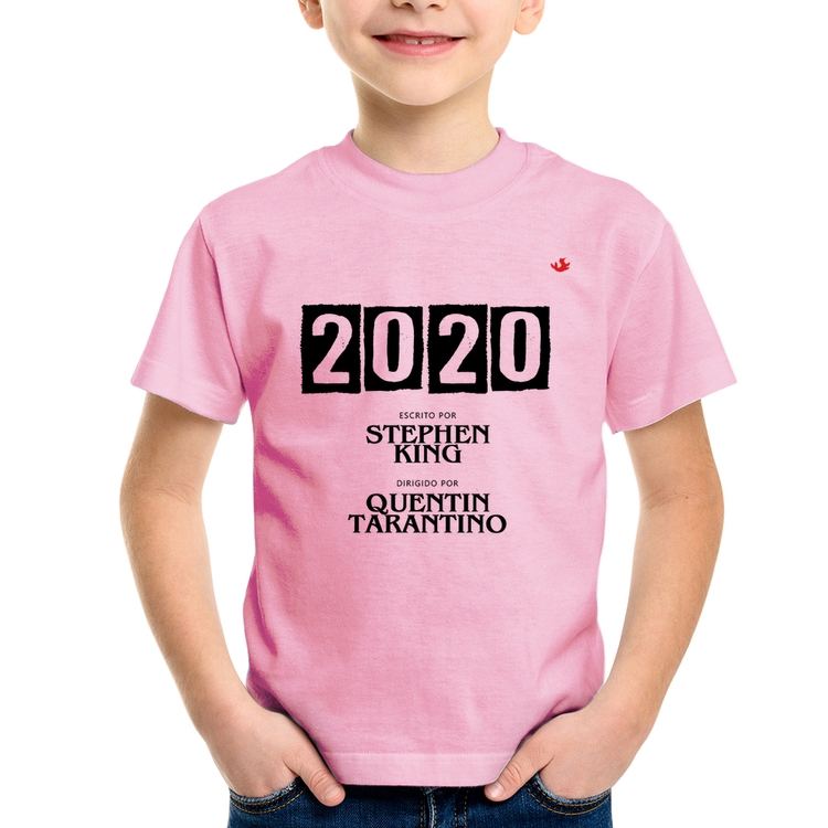 Camiseta Infantil 2020 o Filme - Rosa Bebê