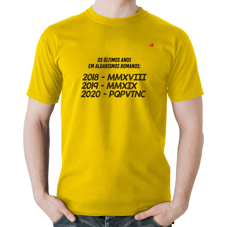 Camiseta Algodão 2020 PQPVTNC - Amarela