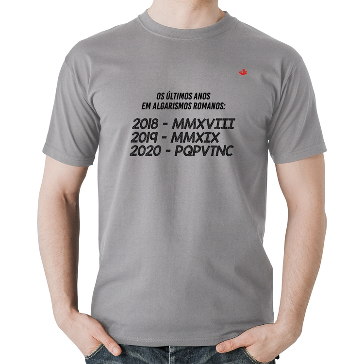 Camiseta Algodão 2020 PQPVTNC - Cinza