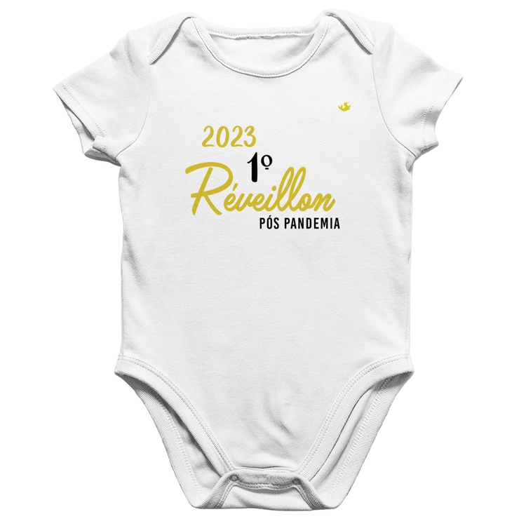 Body Bebê Algodão 2023 1º Réveillon Pós Pandemia - Branco