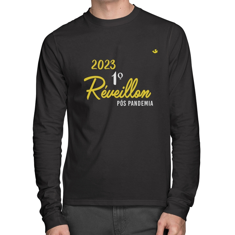 Camiseta Algodão 2023 1º Réveillon Pós Pandemia Manga Longa