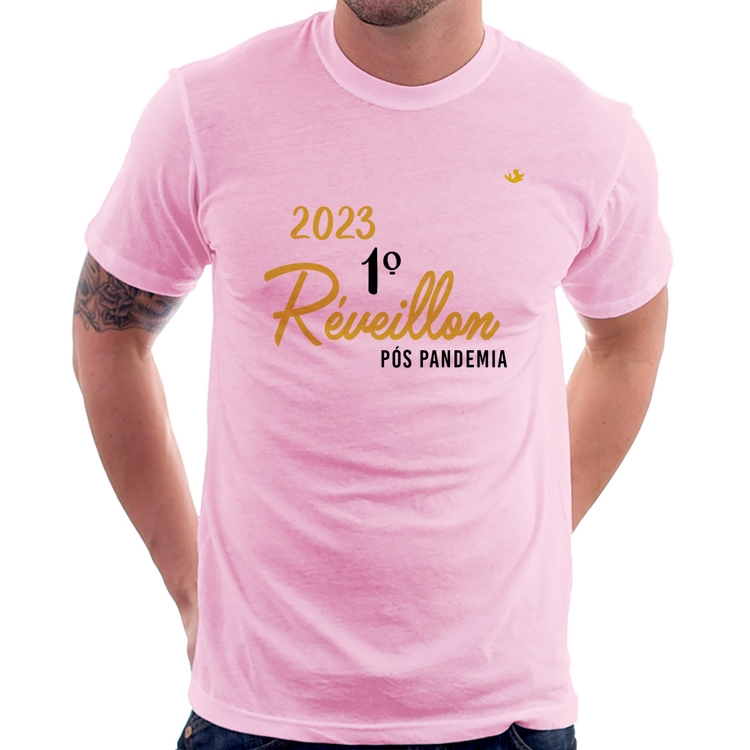 Camiseta 2023 1º Réveillon Pós Pandemia - Rosa Bebê