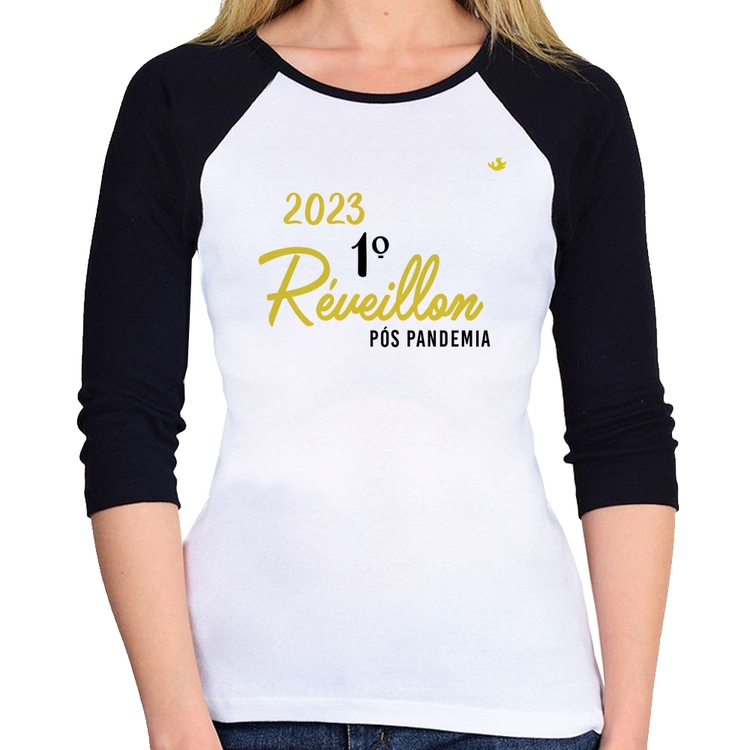 Baby Look Raglan 2023 1º Réveillon Pós Pandemia Manga 3/4