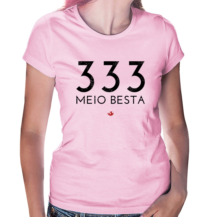 Baby Look 333 Meio Besta - Rosa Bebê