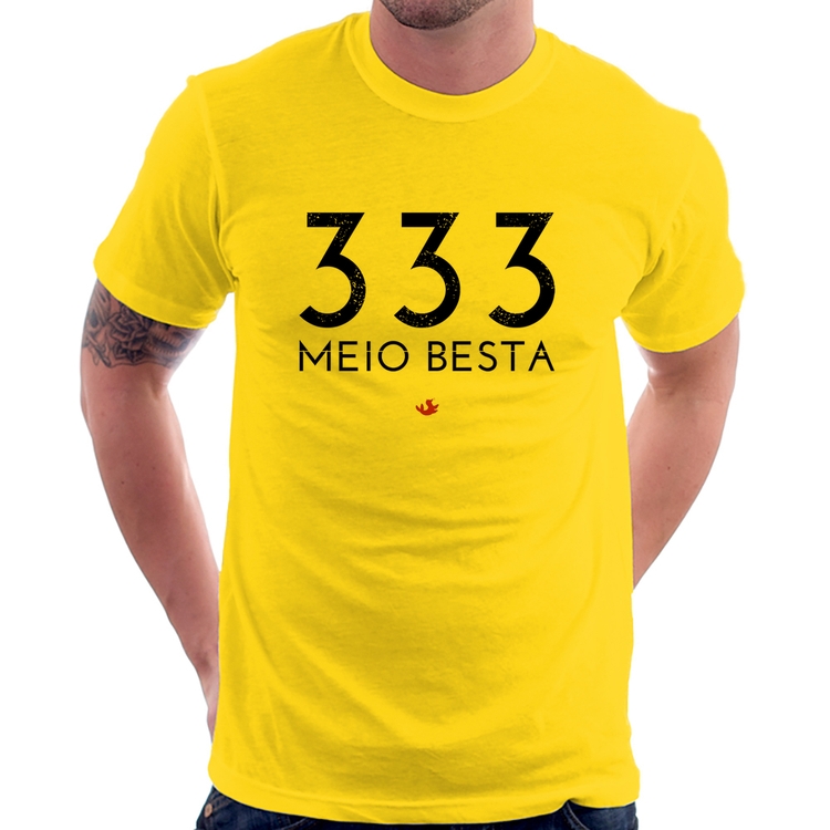 Camiseta 333 Meio Besta - Amarela