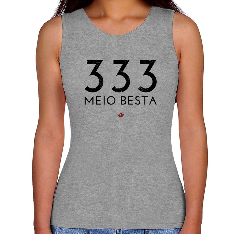 Regata Feminina 333 Meio Besta - Cinza