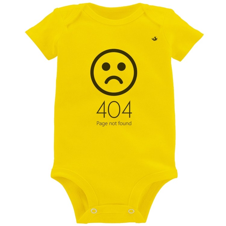 Body Bebê 404 Page not found - Amarelo