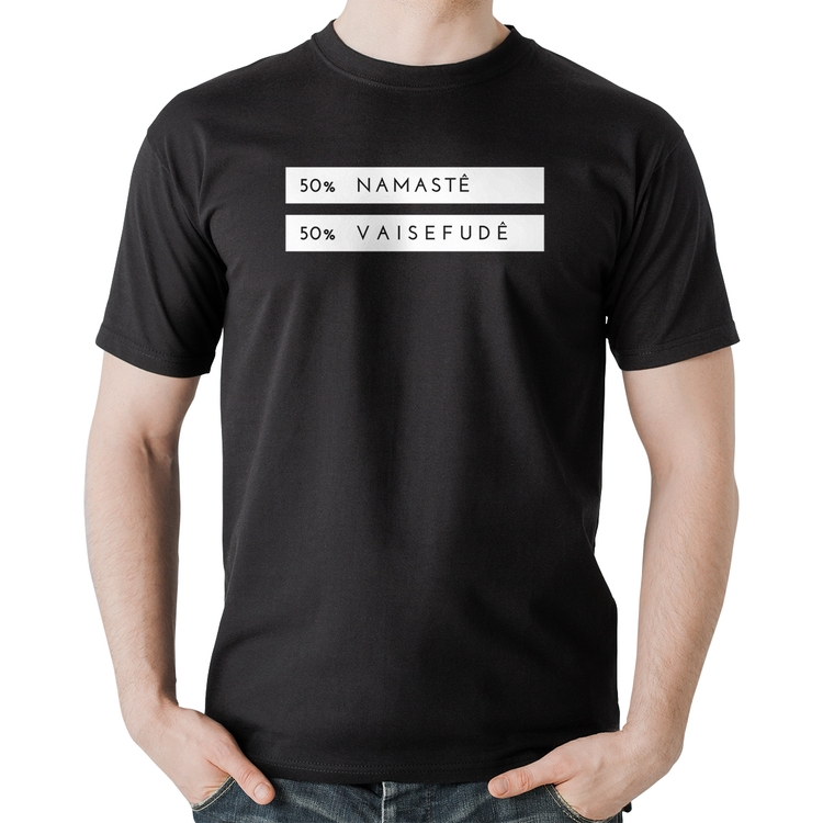 Camiseta Algodão 50% Namastê 50% Vaisefudê