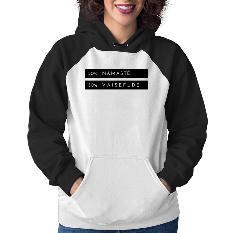 Moletom Feminino 50% Namastê 50% Vaisefudê
