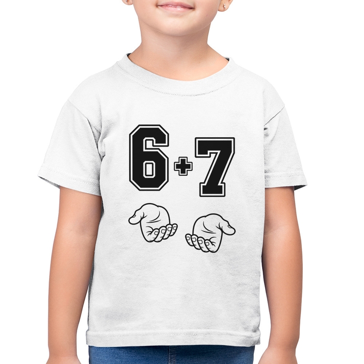 Camiseta Algodão Infantil 6 + 7 Six Seven PT 13 - Branca