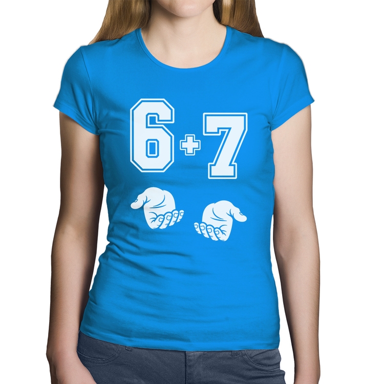Baby Look Algodão 6 + 7 Six Seven PT 13 - Azul