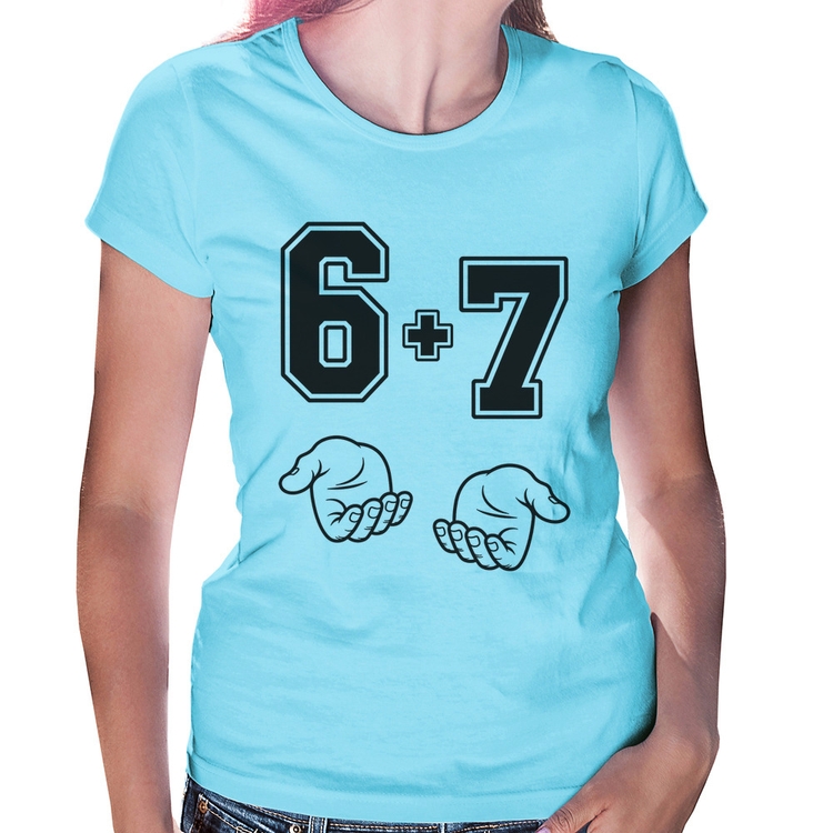 Baby Look 6 + 7 Six Seven PT 13 - Azul Bebê
