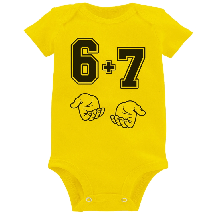 Body Bebê 6 + 7 Six Seven PT 13 - Amarelo